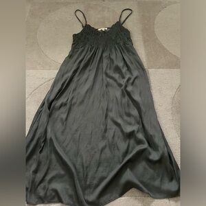 Grade+Gather midi silk dress in grey